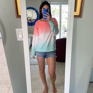 Splendid Anthropologie Thermal Tie Dye Long Sleeve